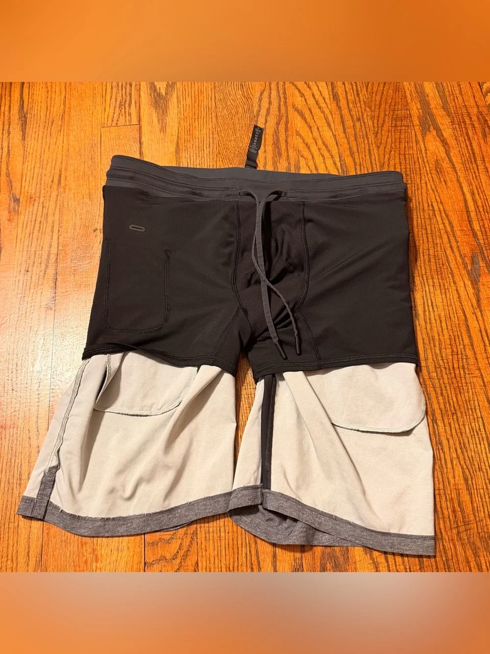 Lululemon T.H.E Shorts Men L Heather Gray Gym 10” Training Running Performance